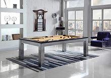 Playcraft Monaco 8' Slate Pool Table with Dining Top Silver