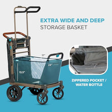 Wadabuggy Beach Foldable Cart - Collapsible & Folding Cart with Wheels for Sand & All Terrain - Foldable Wagon for Beach, Grocery, Heavy Duty