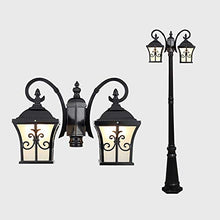 Lights Outdoor Outdoor Lighting Fitting European Victoria Glass Lantern Path Street Light IP55 Waterproof Outdoor Landscape Pole Lamp High Antique Patio Community Swimming Pool Column Lamp Post Light