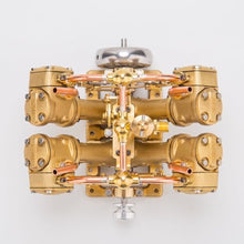YounggDiy RW-V4 Mini Steam Engine That Runs, Double Cylinder Reciprocating for 90-150cm Steamships, Forward and Reverse Rotation (Boiler Not Included)
