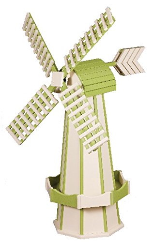 Garden Oaks Specialties Medium Poly Windmill White & Lime