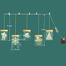 LED Night Light Hanging Christmas Lights Fairy Lights Santa Claus Lamp with Suction for Door Window Holiday Decoration Outdoor
