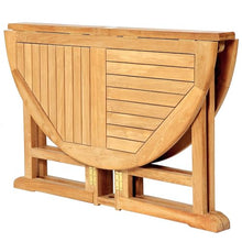 Teak Folding Butterfly Dining Table - Round 48" (120 cm)