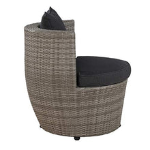 Alaterre Furniture Bistro All-Weather Conversation Set with Two Round Chairs and Glass Top Table Coffee