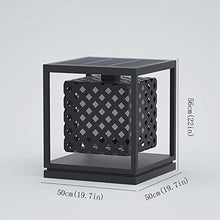 ZEELYDE Post Lights Outdoor,Solar Pillar Light Outdoor Waterproof Wall Light Square Stainless Steel Pillar Lamp Villa Garden Community Gate Garden Light LED Night Security Lighting Fixture Landscape