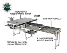 Overland Vehicle Systems Komodo Camp Kitchen - Dual Grill, Skillet, Folding Shelves, and Rocket Tower - Marine Grade Stainless Steel and Aircraft Grade Aluminum Construction