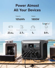 Anker SOLIX C1000 Portable Power Station and Water-Resistant Bag, 1,056Wh
