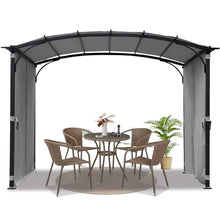 ANTSKU 9'x11' Outdoor Pergola with Arched Roof and Waterproof Canopy Cover Gray