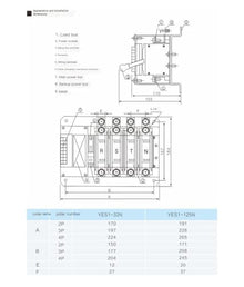 Dual Power Supply Automatic Transfer Switch YES160/400N/630M