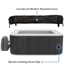 Avenli 4-Person Inflatable Square Spa - Carbon Grey