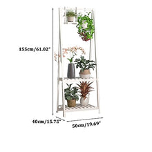 Modern Rustic Flower Rack Multi-specification Flowerpot Stand Anti-corrosion And Moisture Resistant Plant Display Rack Hangable Flower Pot Ladder Frame Wooden Plant Trellis For Patio Balcony