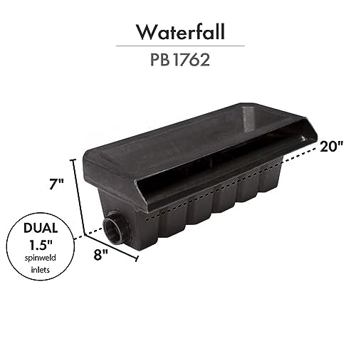 HALF OFF PONDS Simply Waterfalls 4000 Waterfall Kit with 10' x 20' EPDM Liner and 4,000 GPH Pump Black