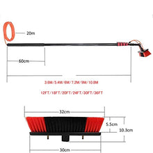 BHFRYU Window Cleaning Brush Pole Water Fed Brush Outdoor Cleaning Tools Window Cleaner Kit Cleaning Photovoltaic and Solar Panels Extendable Cleaner Conservatory Roof