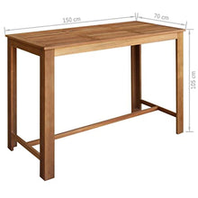 GFMGUEMV Solid Acacia Wood Bar Table Set 7 Pieces