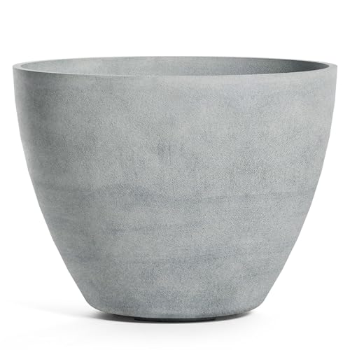 COSAPOTS Lupo Tapered Indoor/Outdoor Planter, 37x28in Concrete Stone