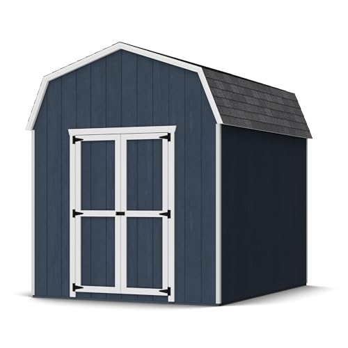 Little Cottage Co. 8x10 Value Gambrel Barn with 6 ft. Sidewalls with Floor, Outdoor Wood Storage Shed Do-It-Yourself Precut Kit