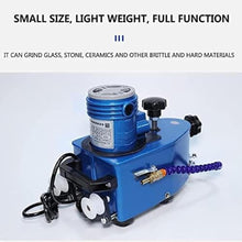 Wrobelax Electric Glass Edging Machine - Portable Small DIY Diamond Glass Art Corner Grinding Edger for Plane, Curve, Rounded Corner - Polish Edge Machine(Color:Blue)