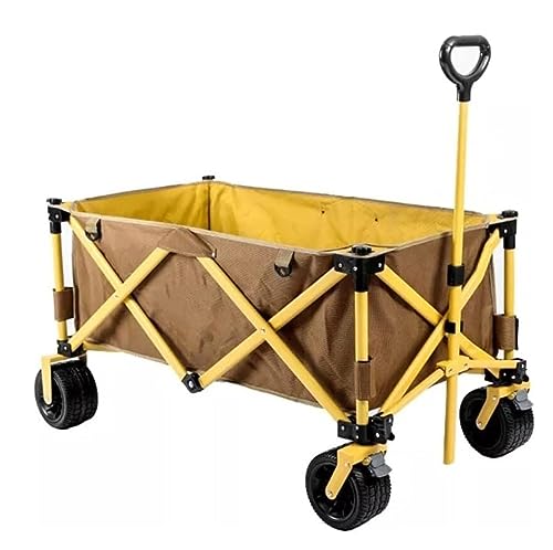 IRYZE Outdoor Utility Wagon Foldable Outdoor Utility Cart Foldable Wagon Cart Camp Shopping Picnic Luggage Trolley Mountain Pulley Pull-Cart Grocery Cart