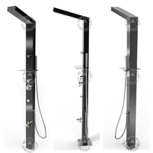No Worries Products Outdoor Shower Panel Black 316 Stainless Steel