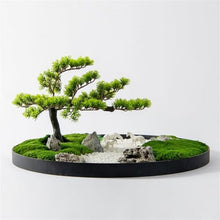 HCZKIUJ Bonsai Light Luxury Floral Hotel Table Simulation Tree Ornaments Round Table Center Turn Decorative Chinese Greenery Ornaments Plant