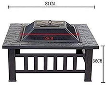 Garden Fire Pit Portable Grill Barbecue Rack Outdoor Fire Pit, Metal Fire Bowl BBQ Grill Table with Mesh Spark Screen Cover for Patio Backyard Beach Picnic Camping for Camping Backyard