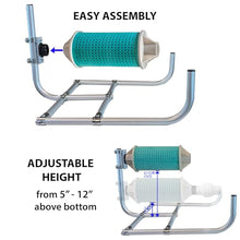 Shore-Tech Industries 40 GPM Filter w/Matting for Lake & Pond Irrigation Pump + Adjustable Height Stand (Without Check Valve), Off-white