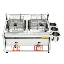 EliteBloom Deep Fryer Outdoor Stovetop Fryer Thicken Stainless Steel Chicken S Fryer, with Basket & Temperature Control for Home and Commercial Use,6L+6L+6L,6L+6L