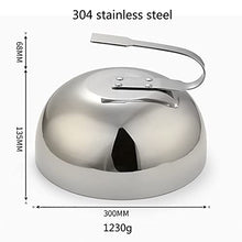 FMOPQ Cheese Melting Dome - 304 Stainless Steel Heavy-Duty Round Basting with Handle for Indoor/Outdoor Grilling Flat Top Cast Iron Steam Cove (Size : C) (A)