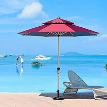 USZWBY Portable Outdoor Beach Parasols,Sun Umbrellas for Shade,Double Tops for Ventilation,Table Umbrellas for Shops and Markets,Home Garden Parasols,Dark Green,8.86feet,1