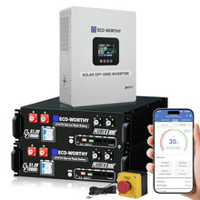 ECO-WORTHY 48V Home Backup Power, 10240Wh LiFePO4 Battery,AC 5000W Inverter