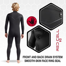 Body Glove Men's Red Cell 4/3mm Chest-Zip Full Wetsuit Black