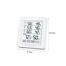 ASWRTYJO ABS Indoor Outdoor Digital Large Screen Touch Alarm Monitoring Temperature Humidity Meter