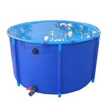 Zfmnoyev Round Above Ground Frame Pool, Portable Collapsible Canvas Water Storage Tank, PVC Water Storage Pool with Water Outlet, for Outdoor Koi Culture Irrigation(1.8x0.6m)