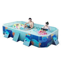 TQQEPOOL Kiddie Pool Hard Plastic,Foldable Pool for Dogs Cats and Kids,Summer Portable Kids Play Pool for Indoor & Outdoor (Color : Blue, Size : 3m)