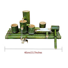 Water Features for The Garden Bird Bath Water Feature Pump Bamboo Fountain is Suitable for Decorating Fish Tanks, Stone Troughs, Ponds to Automatically Beautify Waterscapes (4(40Cm/15.7In))