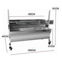 JYXYXSCP Electric Automatic BBQ Rotisserie Grill Kit,Outdoor Camping Rotisserie Spit Roaster Stainless Steel Grill for Pig Rotisserie Hog