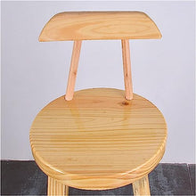 KOMFGT Wooden s Set of 2 with Footrest High Back Bar Chair Relaxed Home Business Counter,A,Sitting Height 60cm