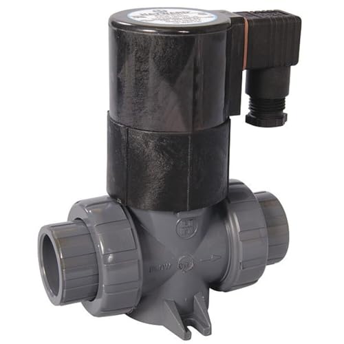 Hayward SV10100STV 1-Inch PVC NPD Design True Union Solenoid Valves with FPM Seal and Socket/Threaded End Connection