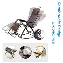 LHDDAGQAX Zero Gravity Chair Rocking Chair Outdoor Garden Relax Comfortable for Adults | Folding Sun Lounger Chair Deck Chair Recliner Chair with Cushion Patio Porch Garden Lawn Camping Chaise Lounge