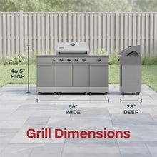 Tytus Fresno 66" 5-Burner Propane or NG Grill, Cover, Light, PIzza Stone