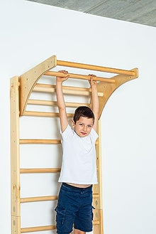 CleverWood Swedish Ladder Stall Bars Set for Physical Therapy & Gymnastics