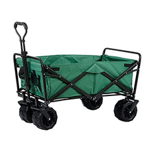 Outdoor Folding Utility Wagon Wagon Collapsible with Wheels Heavy Duty Outdoor Cart for Camping Garden Beach with Cup Holders, Load-Bearing 90kg / 198lbs