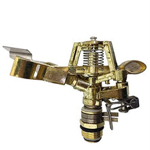 GUSTYT Automatic Rotation Lawn and Garden Sprinkler Metal Alloy DKL805 Golden Yellow