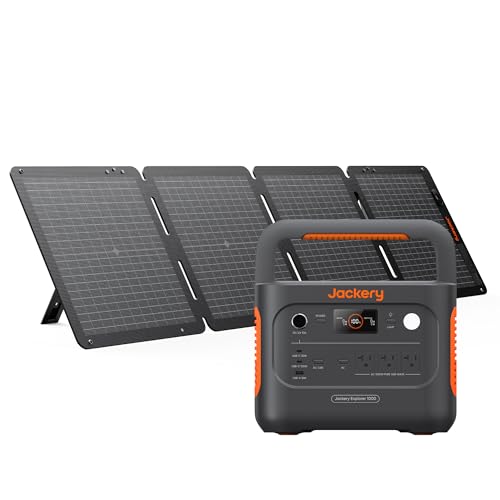 Jackery Solar Generator 1000 v2 and 100W Solar Panel,1070Wh,1500W AC