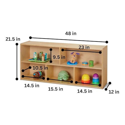 YoungTime Toddler Single Storage Unit Birch Wood