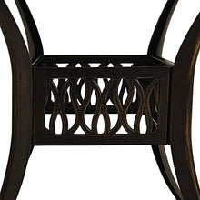 ZQQLVOO [We Ship ​Quickly] Cast Aluminum Patio Bar Table, Outdoor Table, Garden Table, Bistro Round Table, for Patio Backyard Garden Balcony, Bronze 35.4"x35.4"x29.1" Cast Aluminum