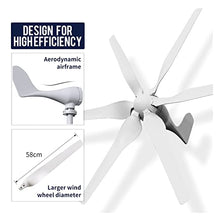 ngddf2haa Wind Turbine Generator 400w 600w 800w Free Energy Horizontal Wind Turbine Generator 12/24V with Controller (Color : 5 Specification : Turbine Only) (5 Turbine Only)