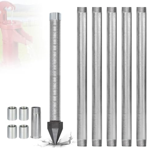 ZXINXIN Heavy Duty Shallow Well Kit, 60-Mesh Screen and Galvanized Pipes