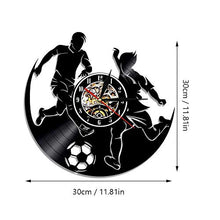 ERTTGWGF Garden Clocks Outdoor Waterproof with Light, Simple and Modern Outdoor Vinyl Record Large Clock for Home Decoration Decoration
