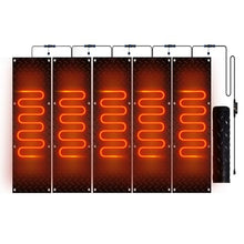 iumLeap Heated Snow Melting Mats for Walkways and Stairs - Slip-Proof Design with Power Cord - Residential Outdoor Mats for Winter Snow Removal, 5 Pcs-10 * 48in (25.4 * 121.9cm)
